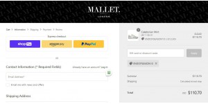 Mallet London coupon code