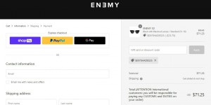 Enemy coupon code