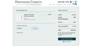 Prefinished Cabinets coupon code