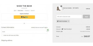 Shoe the Bear coupon code