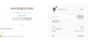 Winter Cocoon coupon code