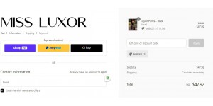 Miss Luxor coupon code
