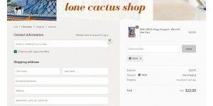 Lone Cactus Shop coupon code