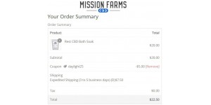Mission Farms CBD coupon code
