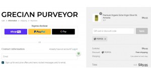 Grecian Purveyor coupon code