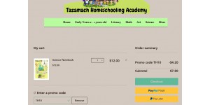 Tazamach Homeschooling Academy coupon code