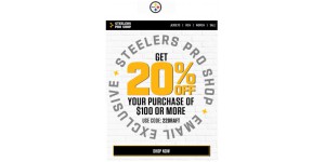 Pittsburgh Steelers Pro Shop coupon code