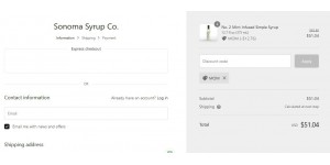Sonoma Syrup Co coupon code