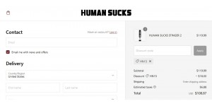 Human Sucks coupon code