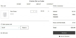 Creme De La Cube coupon code