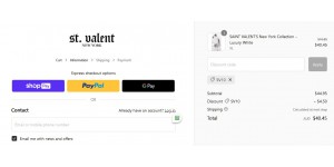 St Valent coupon code