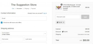 Suggestion Store coupon code