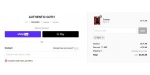 Authentic Goth coupon code
