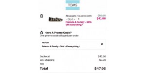 Toms USA coupon code