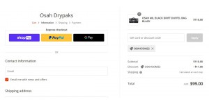 Osah Drypaks coupon code