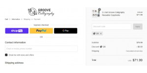 Groove Calligraphy coupon code