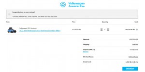 Volkswagen Accessories Shop coupon code