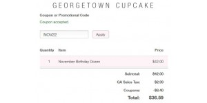 Georgetown Cupcake coupon code