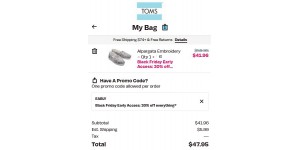 Toms USA coupon code