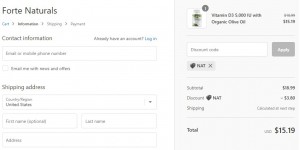 Forte Naturals coupon code