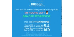 HDtracks coupon code