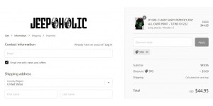 Jeepoholic Store coupon code