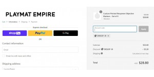 Playmat Empire coupon code