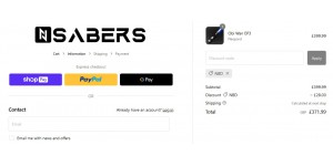 NSabers coupon code