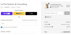 Le Prix Clothing coupon code