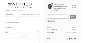 Watches Of America coupon code