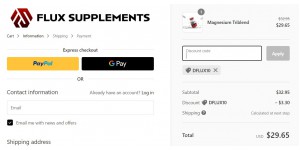 Flux Supplements coupon code
