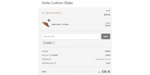 Smile Cushion Slides coupon code