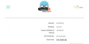 Goggles N More coupon code