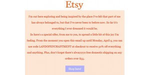 Etsy coupon code