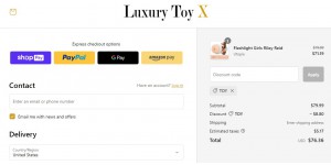 Luxury Toy X coupon code