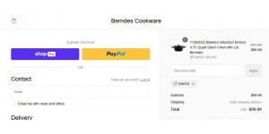 Berndes Cookware coupon code