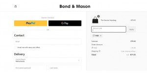 Bond And Mason coupon code