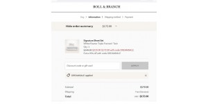BOLL & BRANCH coupon code