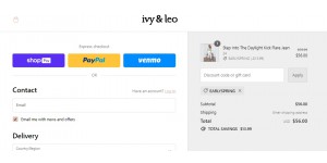 ivy & leo coupon code