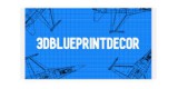 3 D Blue Print Decor