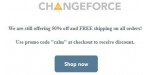 Change Force coupon code
