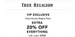 True Religion discount code