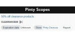 Pinty Scopes discount code