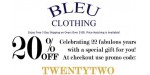 Bleu Clothing discount code