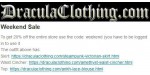 Dracula Clothing discount code
