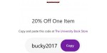 University Book Store discount code