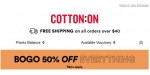Cotton On discount code