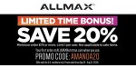 All Max Nutrition discount code
