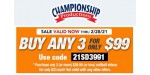 Championship Productions discount code