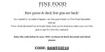 Fine Food discount code